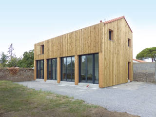 maison derrière le mur, sacbé sacbé Modern houses