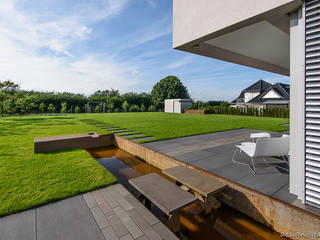 Design Gartenhaus @gart drei nach Maß in 53359 Rheinbach, design@garten GmbH & Co. KG design@garten GmbH & Co. KG Modern Garage and Shed Wood-Plastic Composite Grey