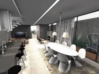 Projeto de design de interiores para moradia, Form Arquitetura e Design Form Arquitetura e Design Modern Yemek Odası Beton