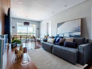 Apartamento PB, Macro Arquitetos Macro Arquitetos Living room Wood