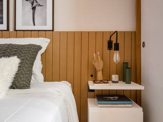 Suíte Jurema, Macro Arquitetos Macro Arquitetos Eclectic style bedroom Wood Wood effect