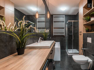 INDUSTRIALNA PROSTOTA, KODO projekty i realizacje wnętrz KODO projekty i realizacje wnętrz Industrial style bathrooms