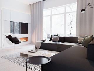 Trang trí nội thất nhà theo hai tone màu đen - trắng rất đẹp và sang, Kiến Trúc Xây Dựng Incocons Kiến Trúc Xây Dựng Incocons
