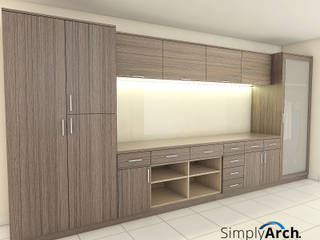 Wet Kitchen of Private House at PIK, North Jakarta, Simply Arch. Simply Arch. Cucina attrezzata