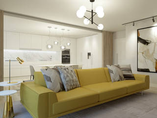 DECORAÇÃO APARTAMENTO CONTEMPORÂNEO, Glim - Design de Interiores Glim - Design de Interiores 클래식스타일 거실