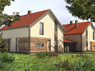 projekt domu typu bliźniak, Dzierżno, OFF architekci OFF architekci