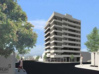 Edificio Alta Barda Neuquen, SINERGIA Architectural Design SINERGIA Architectural Design Terrace house Concrete