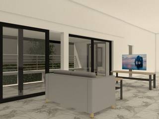 บ้านจำลอง 3D คุณช้าง, บริษัท พี นัมเบอร์วัน ดีไซน์ แอนด์ คอนสตรัคชั่น จำกัด บริษัท พี นัมเบอร์วัน ดีไซน์ แอนด์ คอนสตรัคชั่น จำกัด Modern Living Room