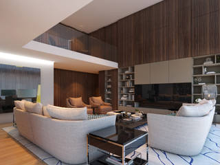 Vivenda, CASA MARQUES INTERIORES CASA MARQUES INTERIORES Living roomShelves Wood