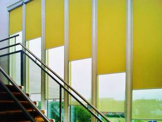 persianas y cortinas, Persianas Mexico Persianas Mexico Minimalist corridor, hallway & stairs Textile Amber/Gold