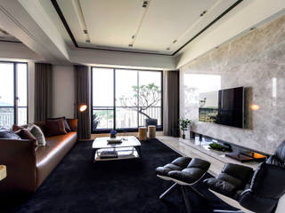 沉靜 悠然, 雅群空間設計 雅群空間設計 Modern living room