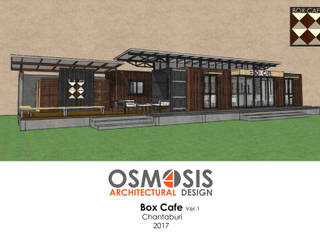 Box Cafe Ver.1, OSMOSIS Architectural Design OSMOSIS Architectural Design Bungalows Iron/Steel