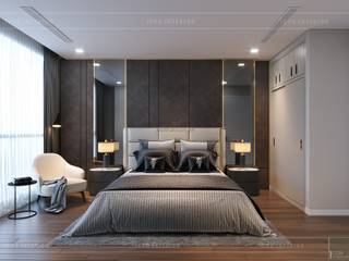 Thiết kế nội thất chung cư 2 phòng ngủ hiện đại, ICON INTERIOR ICON INTERIOR Modern style bedroom