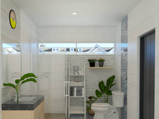 BSB Interior, Arsitekpedia Arsitekpedia Phòng tắm phong cách tối giản