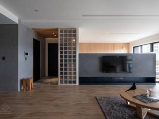 【國泰TwinPark】靜謐 の 日式襌風, 極簡室內設計 Simple Design Studio 極簡室內設計 Simple Design Studio Living room