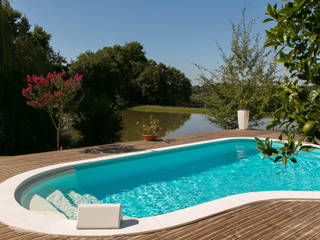 Modelo Clea - Piscinas Waterair, Piscinas Waterair Portugal - Marpic Piscinas Waterair Portugal - Marpic สระในสวน