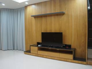 二樓客廳電視牆 houseda Living room لکڑی Wood effect