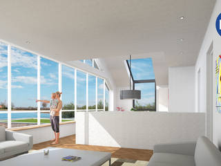 Villa met zwembad Lent, ECO architecten ECO architecten Modern living room