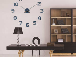 Frameless 2018 New 3d DIY Wall Clock Sticker Decorative Large Size, Homeefy Homeefy Гостиная в стиле модерн Дерево Эффект древесины