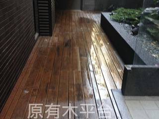 台北市1F及RF公設木地板(1F), 新綠境實業有限公司 新綠境實業有限公司 Asian style balcony, veranda & terrace Wood-Plastic Composite