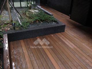 台北市1F及RF公設木地板(1F), 新綠境實業有限公司 新綠境實業有限公司 Aziatische balkons, veranda's en terrassen Houtcomposiet Hout