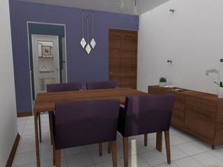 Departamento en Coyoacán, 78metrosCuadrados 78metrosCuadrados Modern dining room Wood Purple/Violet