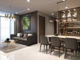 Thiết kế nội thất hiện đại căn hộ Vinhomes Central Park - ICON INTERIOR, ICON INTERIOR ICON INTERIOR Modern Dining Room