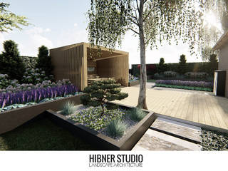 Mały nowoczesny ogród, Hibner Studio Hibner Studio