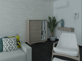 Projeto 3D - Moradia Montijo, Ana Andrade - Design de Interiores Ana Andrade - Design de Interiores Salas modernas