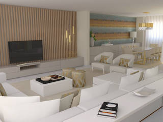 Projeto 3D - Moradia Luanda, Ana Andrade - Design de Interiores Ana Andrade - Design de Interiores Modern Living Room
