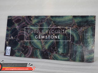 Purple Fluorite Gemstone slabs, Height Stones Height Stones Modern Living Room Stone Purple/Violet