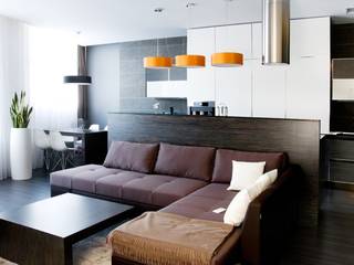 Яркий элегантный интерьер, "Комфорт Дизайн" 'Комфорт Дизайн' Living room لکڑی Wood effect