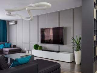 Позитивный современный интерьер, "Комфорт Дизайн" 'Комфорт Дизайн' Living room Wood Wood effect