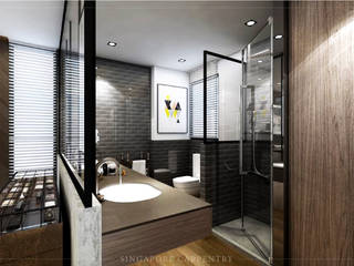 Mordern style at 808 Thomson Road, Singapore Carpentry Interior Design Pte Ltd Singapore Carpentry Interior Design Pte Ltd Modern bathroom