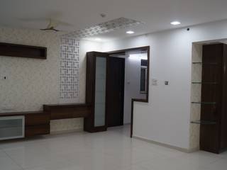 3 BHK Apartment 24 K SERENO BANER PUNE, decorMyPlace decorMyPlace Asian style living room