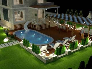 Geyikli Willa Peyzaj Projesi, Mimari 3D Render Mimari 3D Render Modern style gardens