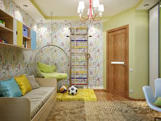 Интерьер детской для мальчика, студия Design3F студия Design3F Eclectic style nursery/kids room Yellow