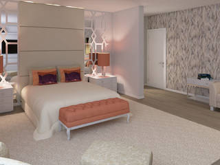 Projeto 3D - Moradia Luanda, Ana Andrade - Design de Interiores Ana Andrade - Design de Interiores Modern style bedroom