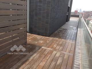 台北市1F及RF公設木地板(RF), 新綠境實業有限公司 新綠境實業有限公司 Roof terrace Wood-Plastic Composite Wood effect