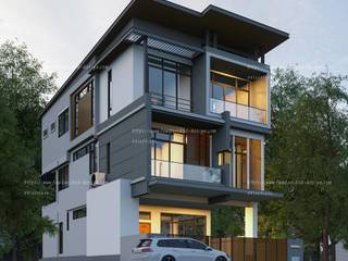 บ้านพักอาศัย3ชั้น ถนนเจริญนคร By FEWDAVID3D, fewdavid3d-design fewdavid3d-design
