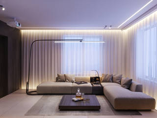 Апартаменты Europa City, Suiten7 Suiten7 Minimalist living room Beige