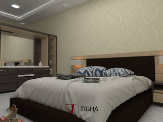 Design Interior Mrs.S Master Bedroom , Tigha Atelier Tigha Atelier Tropische Schlafzimmer