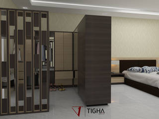 Design Interior Mrs.S Master Bedroom , Tigha Atelier Tigha Atelier Tropical style bedroom