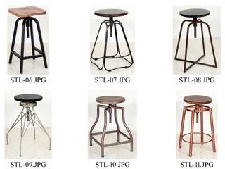 Stool, Pawan International Pawan International 인더스트리얼 거실 솔리드 우드 멀티 컬러