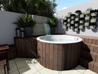 Projeto de espaço de lazer, Cláudia Legonde Cláudia Legonde Hot tubs لکڑی Wood effect