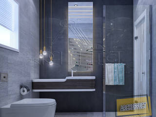 مشروع فيلا القاهره الجديدة, Archeffect Archeffect 現代浴室設計點子、靈感&圖片
