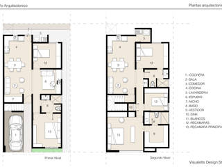 Proyecto VFC-01, Visualetts Design Studio Visualetts Design Studio Modern houses