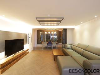 마포구 상암동 월드컵파크3단지 아파트인테리어 32평, DESIGNCOLORS DESIGNCOLORS Salas de estar modernas