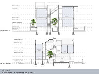 Bungalow design, GREEN HAT STUDIO PVT LTD GREEN HAT STUDIO PVT LTD Bungalow Gạch