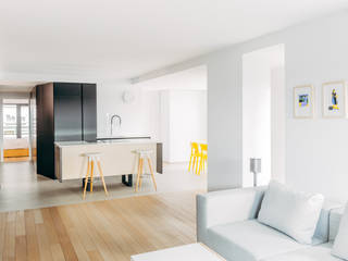 Apartamento Independiente: Minimalista, Moderno Y Eficiente Energéticamente , MapOut MapOut Salones de estilo moderno